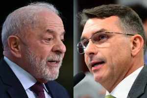 O presidente da República, Luiz Inácio Lula da Silva; e o senador Flávio Bolsonaro (PL-RJ) (Ton Molina/GettyImages/Saulo Cruz/Agência Senado)