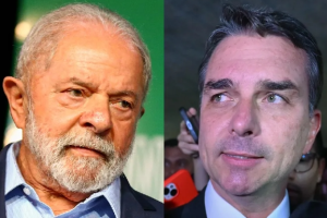 O presidente da República, Luiz Inácio Lula da Silva; e o senador Flávio Bolsonaro (PL-RJ) (Marcelo Camargo/Agência Brasil/Ton Molina/Agência Senado/Divulgação)